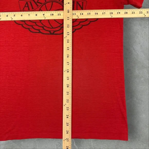 Vintage Original 1980’s Air Jordan Wings Logo Chicago Red Nike Blue Tag Shirt -M - Picture 8 of 8